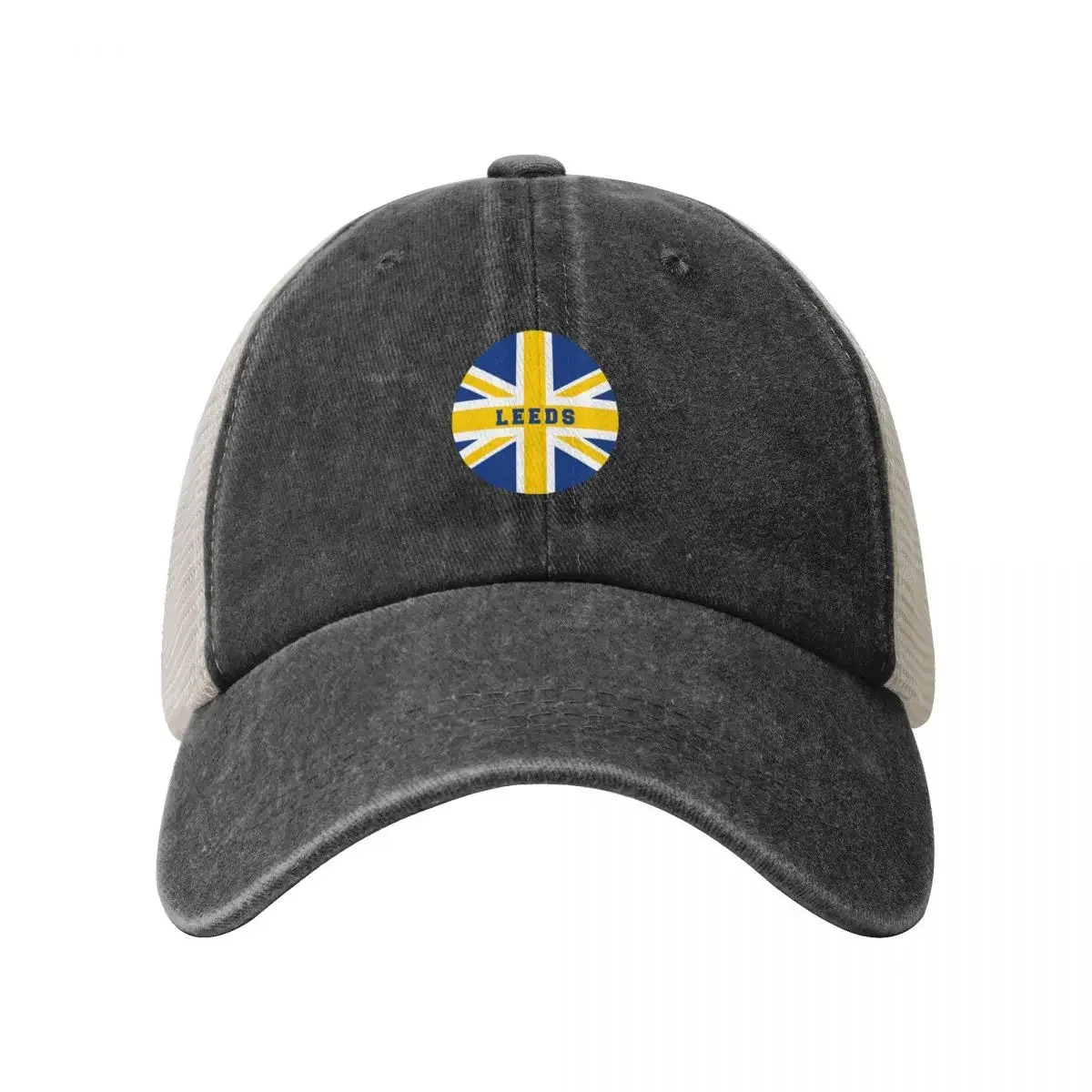 Бейсбольная кепка Union Jack белого желтого и синего цвета LEEDS пляжная термокозырек