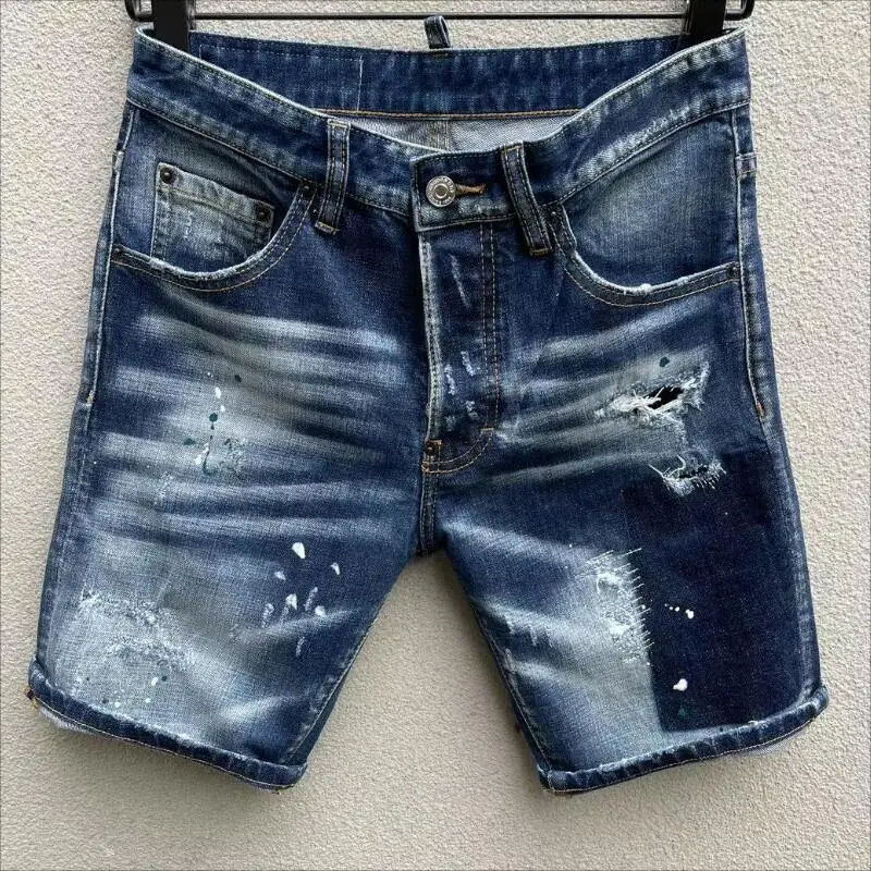

Мужские Летние Стильные Новые популярные облегающие джинсы, зауженные короткие джинсовые шорты D099