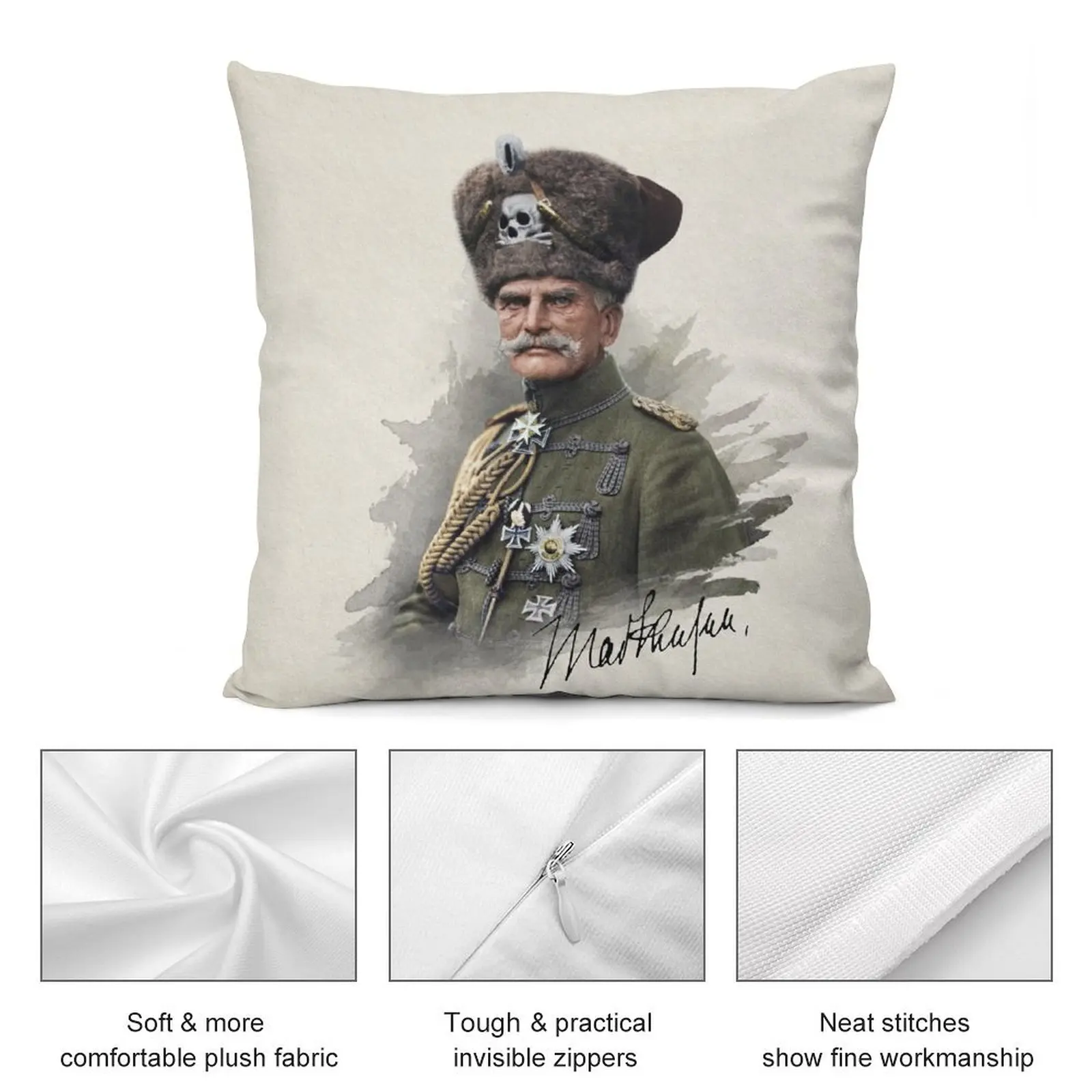 Декоративная декоративная подушка August von Mackensen для портрета рождественские