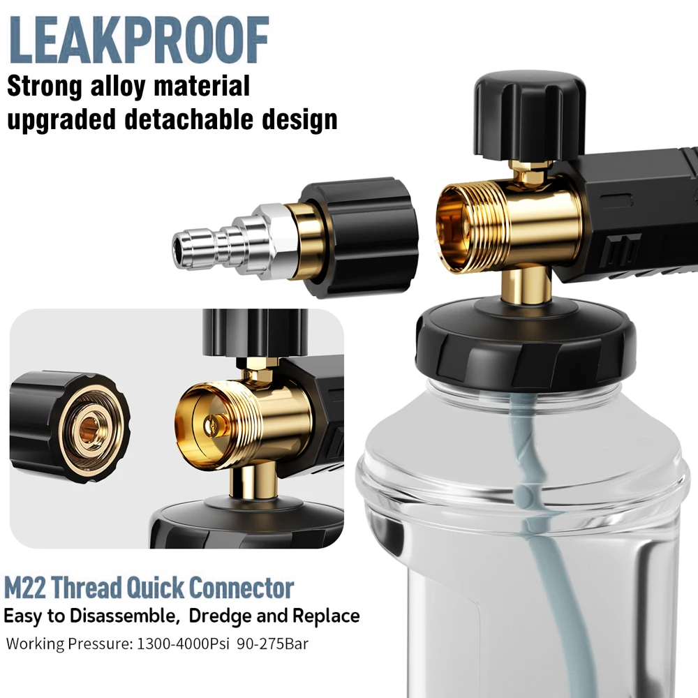 Пистолет ROUE высокого давления для очистки снежной пены 1 л пятицветная насадка