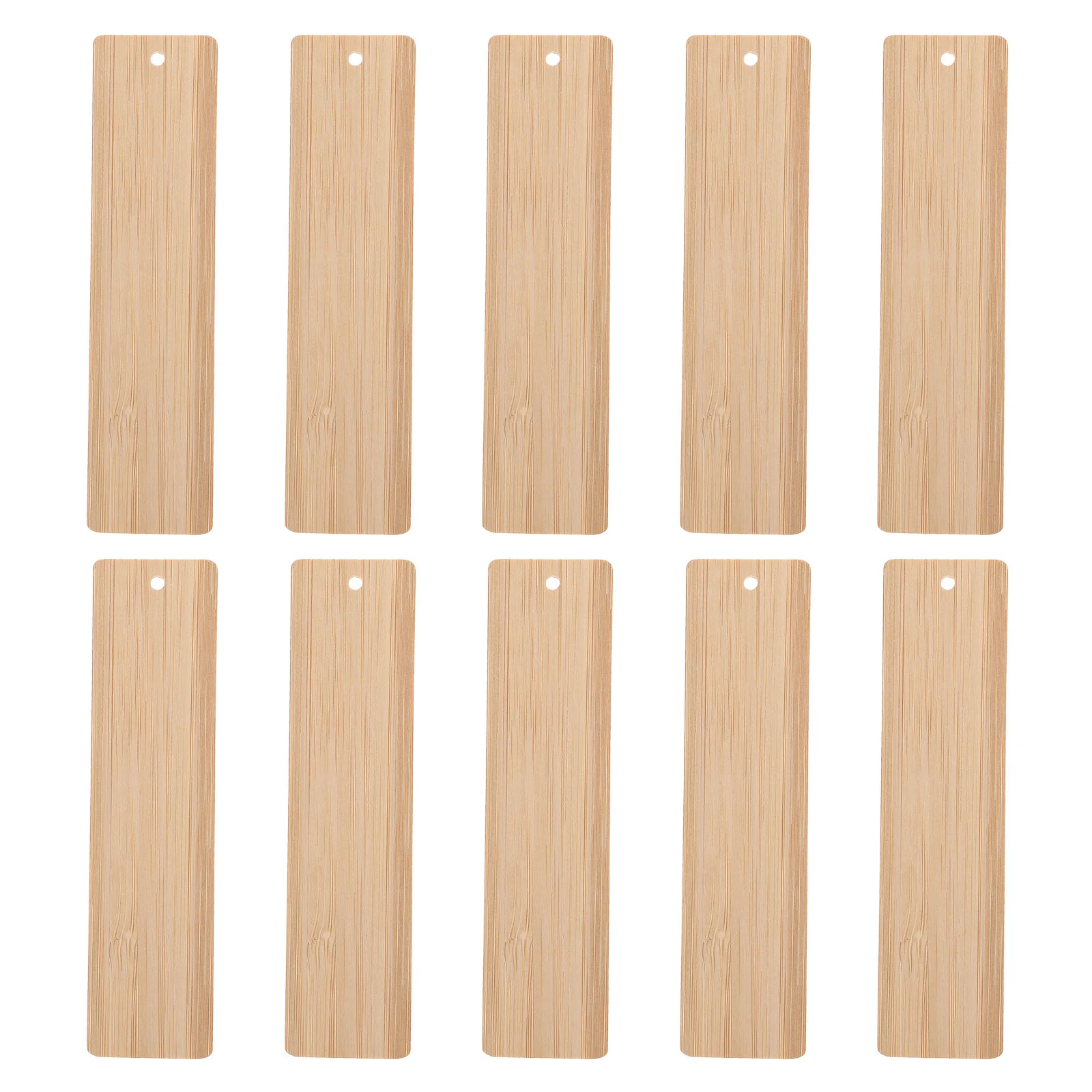 

10 Pcs DIY Bamboo Wood Bookmark Blank Decoration Wedding Wooden Sign Child Crafts Kids