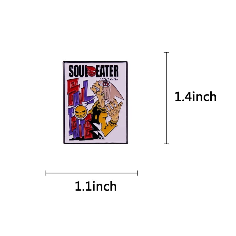 Японская брошь Soul-Eater Manga Горячий парень комикс вдохновение знак рубашки воротника идеальное украшение.