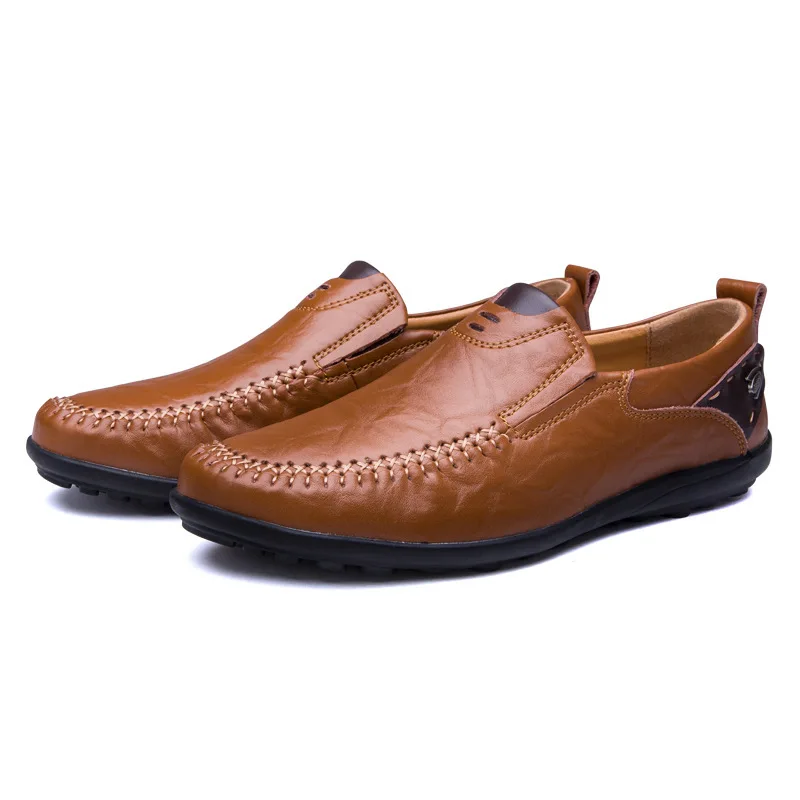 

Men's Leather Shoes Genuine Leather Men's Fashionable Soft Sole Men's Shoes Loafer Comfortable Men's Casual Driving Shoes