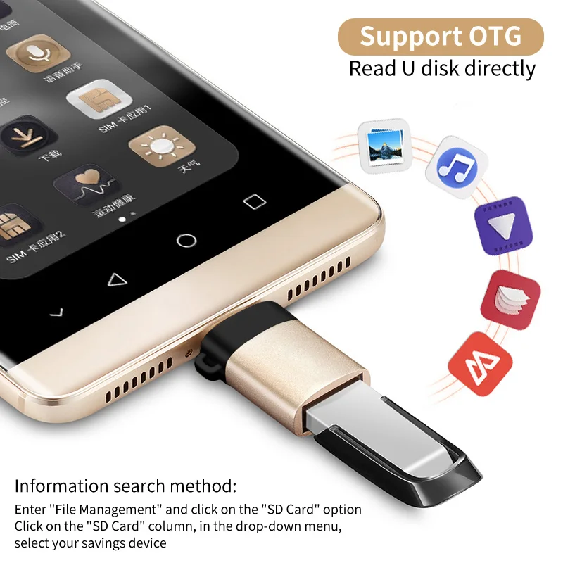 Переходник USB C OTG, адаптер USB 3,0 на Type C для MacbookPro Xiaomi Huawei Mini USB, переходник Type-C OTG (art.: 3920baed84f87) - 3920baed84f87