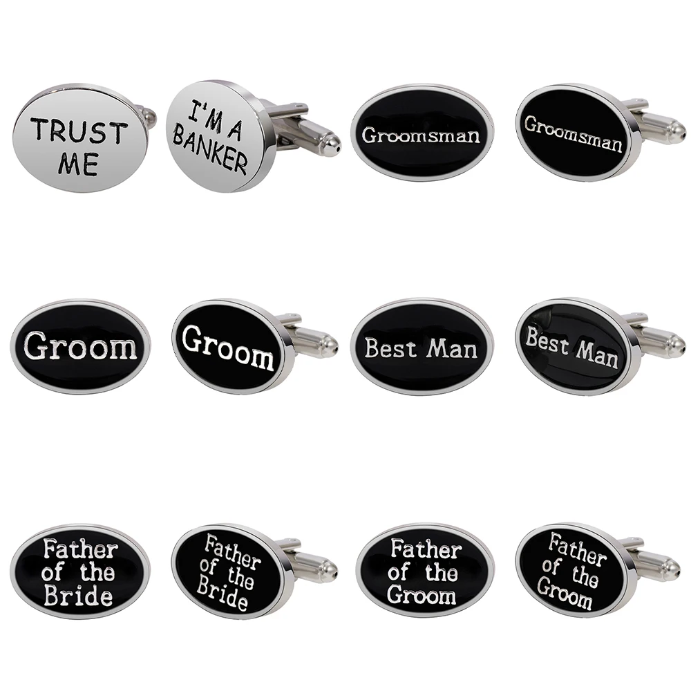 

Оптовая продажа, 2 шт., эллиптические Черные запонки, запонки для жениха, свадьбы, жениха, жениха, отца невесты, смокинг, рубашки, рукав, пуговицы