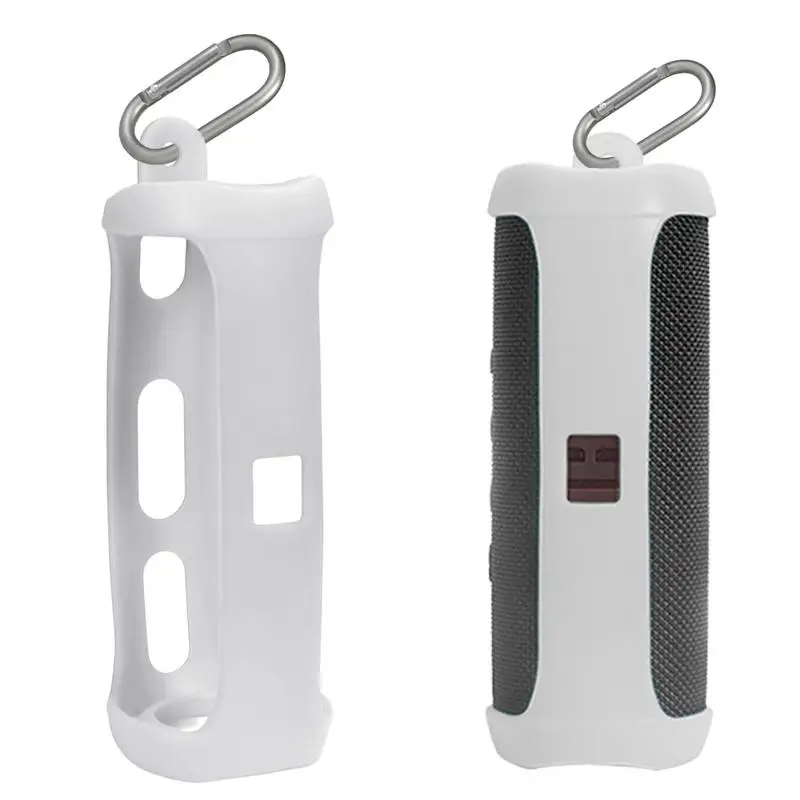 

Silicone Protective Cases Covers For JBLFlip 6 Speaker With Carabiner Portable Travel Carrying Protective Cover Storage Sleeve