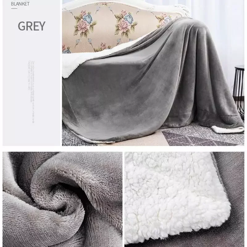 

NEW IN 160x130CM Winter Soft Warm Coral Fleece Flannel Blankets Soft And Comfortable Thick Flannel Winter Blanket Sofa Cover Bed