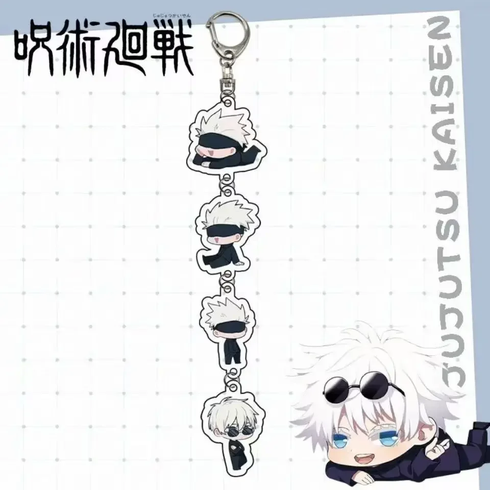1 шт. Jujutsu Kaisen Satoru Gojo Inumaki Toge акриловый брелок с подвеской милый мультяшный длинный