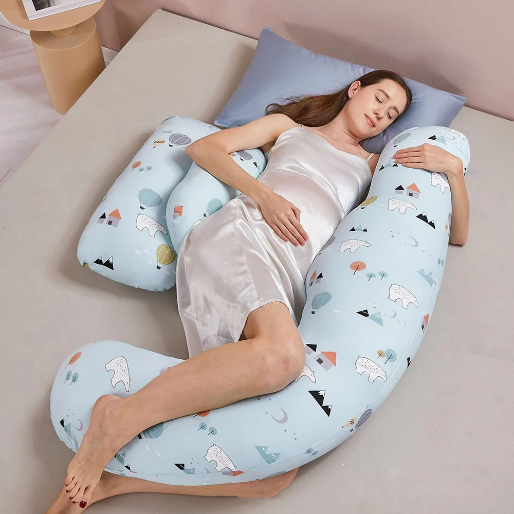 Maternity Support Pillow Breastfeeding Nursing Side Sleeper Long Pregnancy Pillow