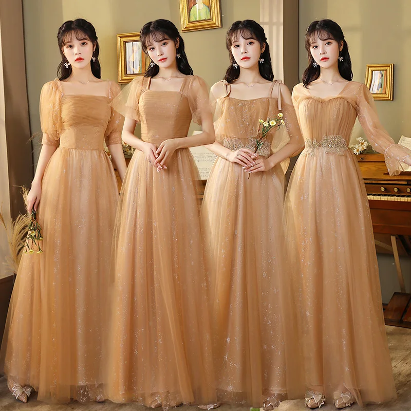 

Bridesmaid Dresses Coffee 2023 New Fairy Sisters Dress Women's Dress Light Dress Long Bridesmaid Dresses Dress for young girls