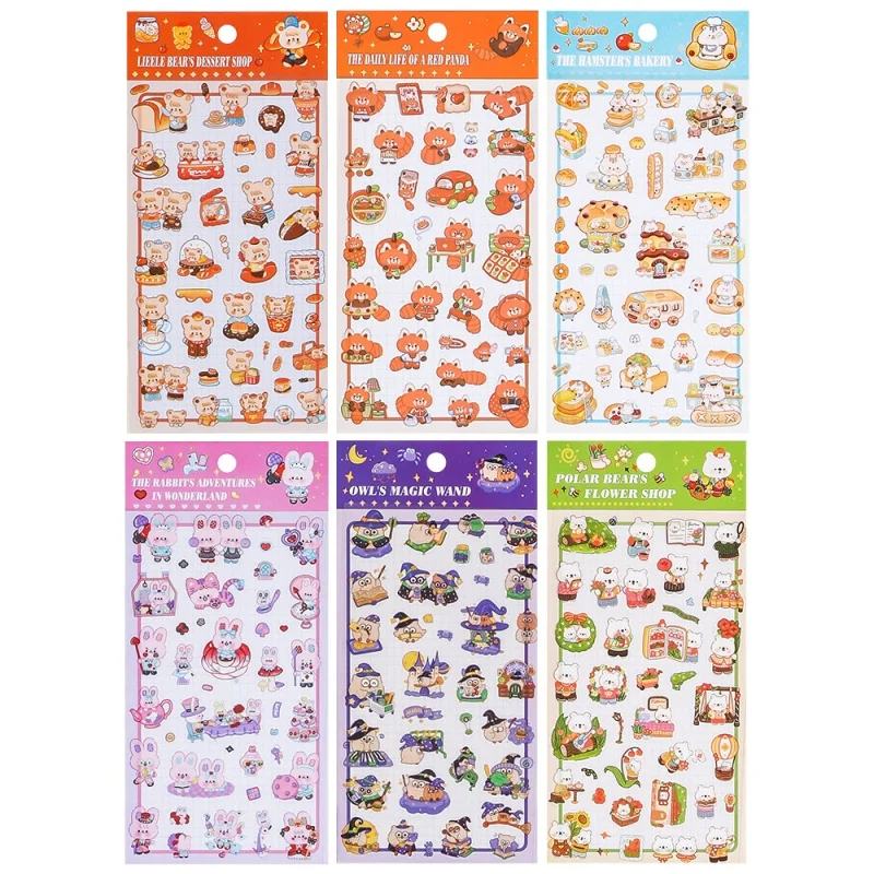 24PACK лот KAWAII кроличья сова носить наклейки животных милые скрапбукер DIY дневник декоративные канцелярские принадлежности наклейки альбом STICK LABEL (art.: 3920dbe5e4589) - 3920dbe5e4589