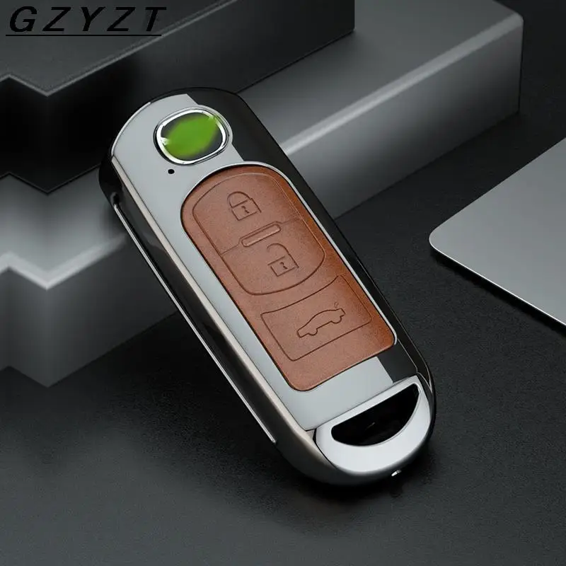 

Metal Zinc Alloy Car Remote Key Case Cover For Mazda 2 3 6 Axela Atenza CX-5 CX5 CX-7 CX-9 2014 2015 2016 Car Accessories