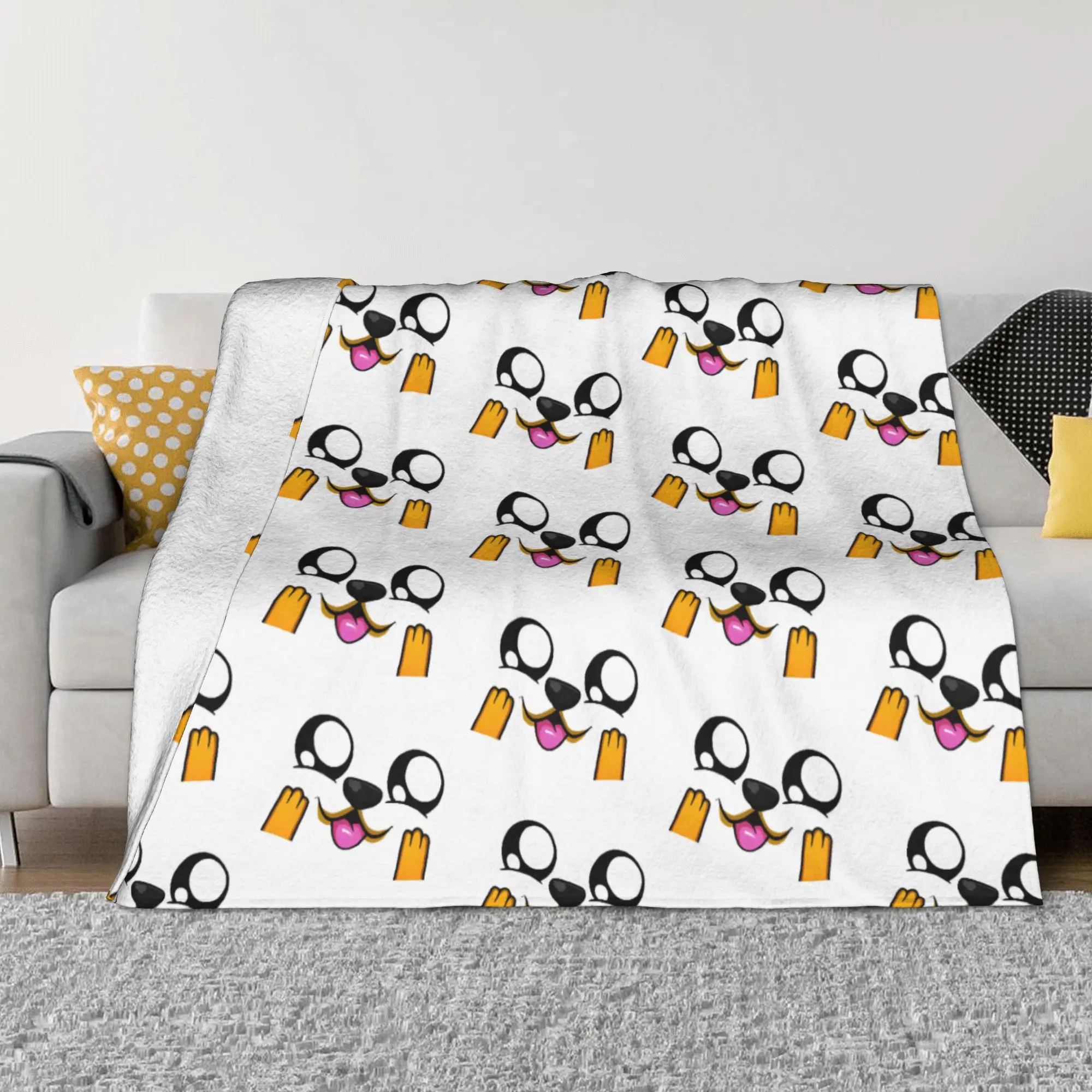 Фланелевое одеяло Mikecracks Face игровое с героями мультфильмов для кровати офиса