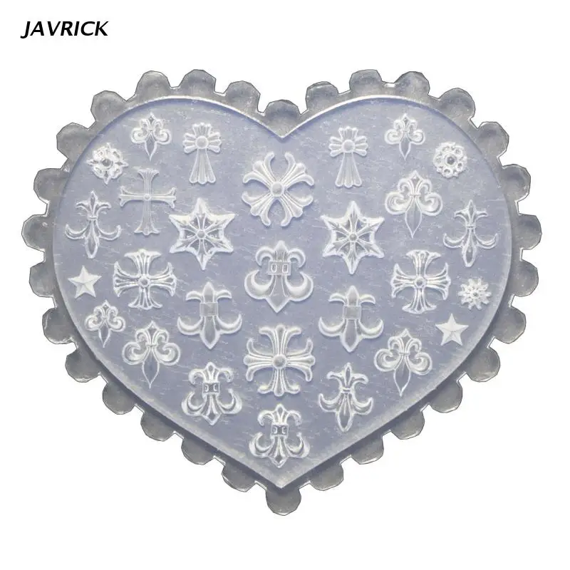 

3D Various Shapes Heart Fish Mold Nail Stamping Stencils UV Gel Polish Nail Mold