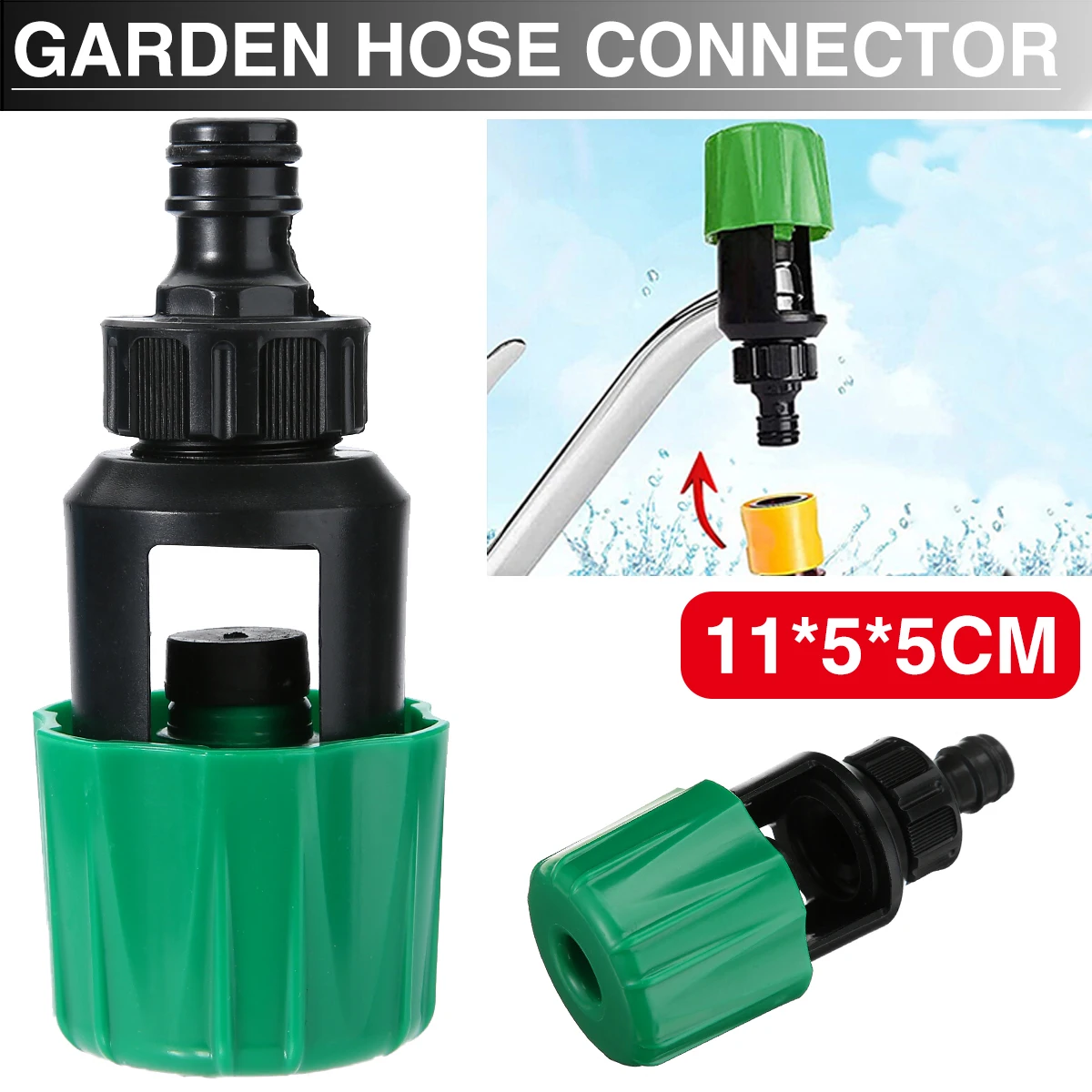 

1pc Garden Hose Quick Connector Adapter Kitchen Mixer & Single Tap Quick Connect Adapters to Garden Hose Pipe