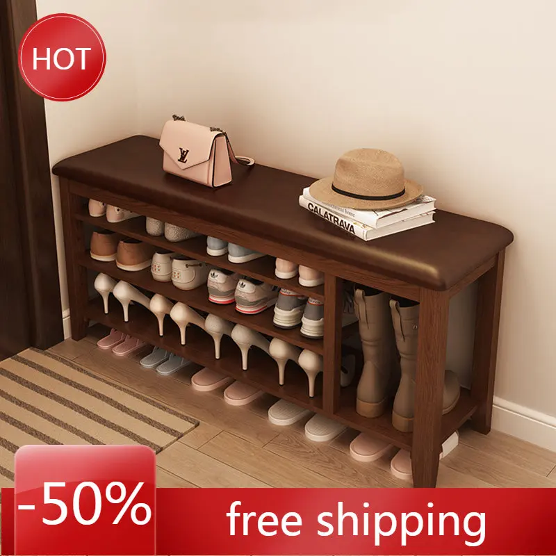 

Men Shoe Rack Organizer Wood Multi Layer Simple Shoe Cabinets Entryway Store Storage Bench Armoires De Salon Balcony Furniture