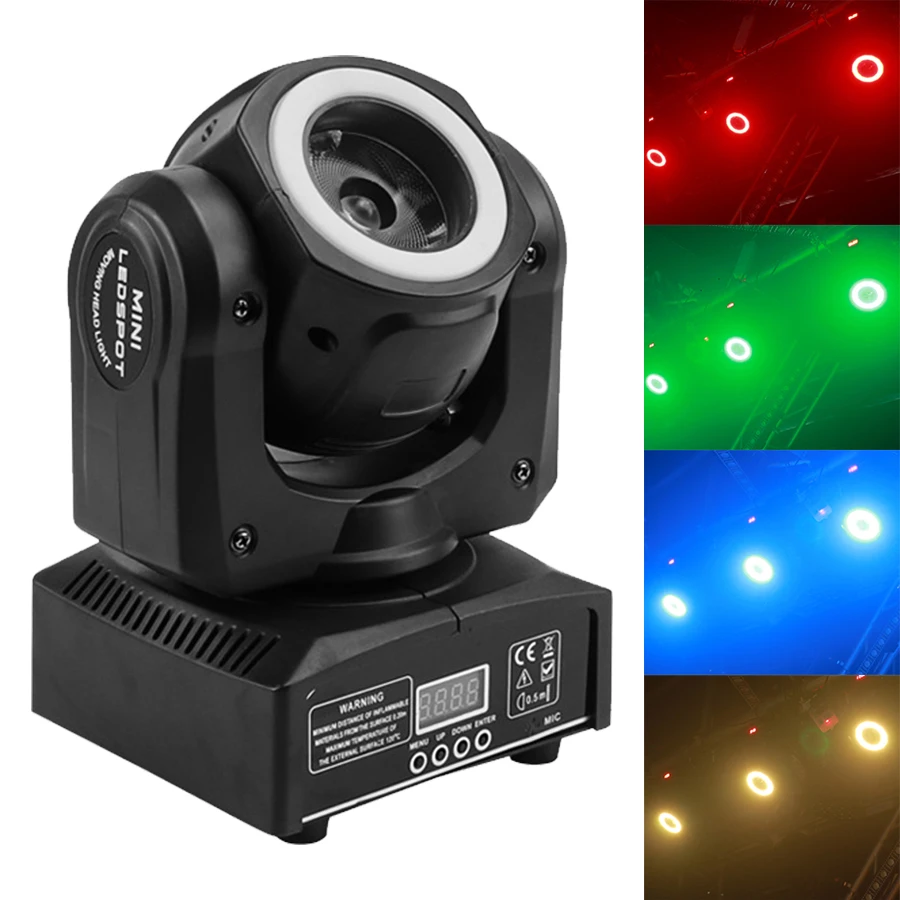 

2 Pack Disco 60w Beam with Aperture Moving Head Spotlight DMX Controlled DJ Dye Lights for Bar Holiday Party Christmas