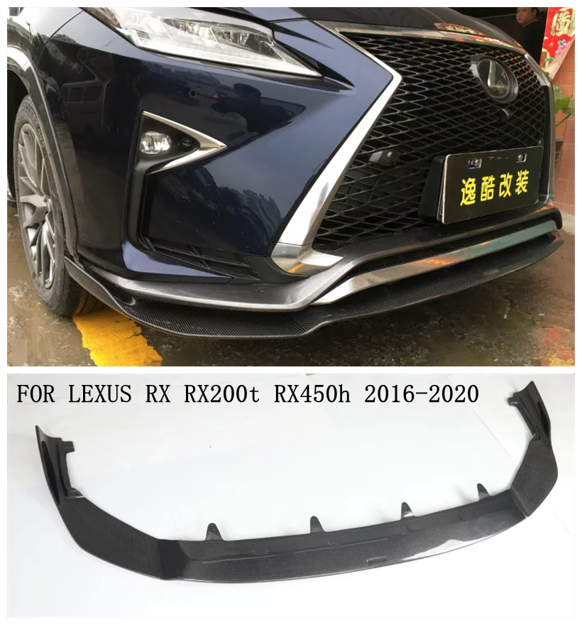 

Высококачественный спойлер для переднего бампера из натурального углеродного волокна, автомобильный диффузор, подходит для LEXUS RX RX200t RX450h ...