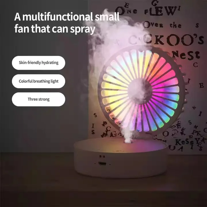 New Refrigeration Spray Fan Aroma Diffuser USB Humidifier Home Portable Office Foldable Outdoor Sports Electric Fan enlarge