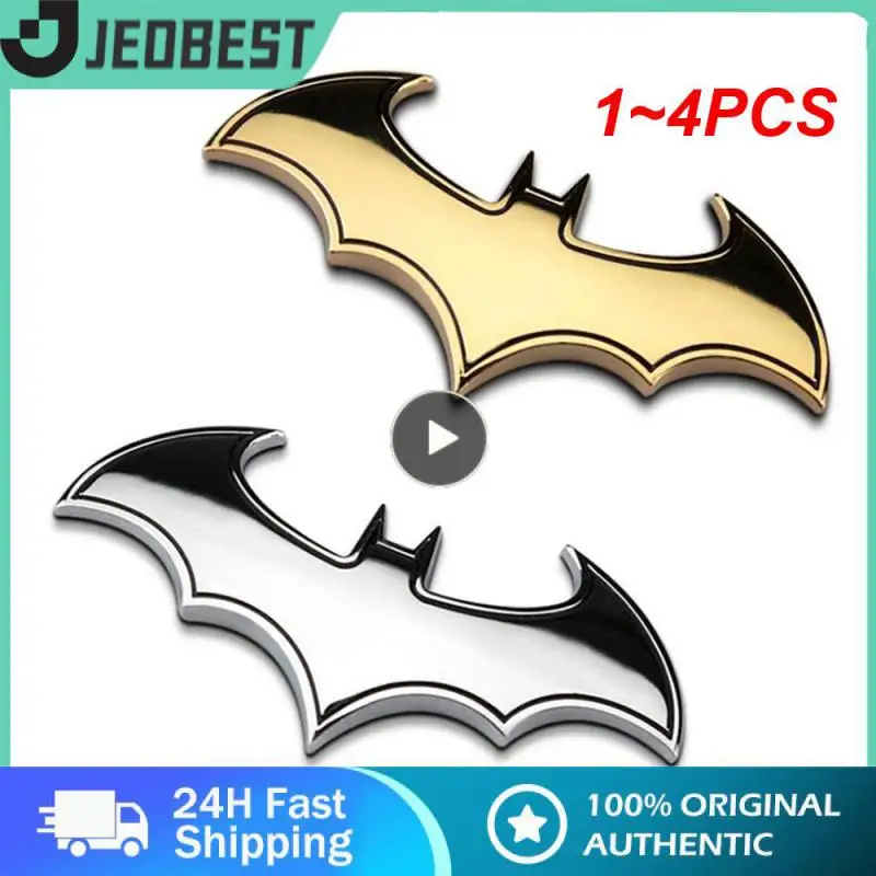 

1 ~ 4 шт. металлический Автомобильный логотип летучая мышь, мультяшная наклейка, наклейка с хвостом, украшение для мотоцикла и автомобиля