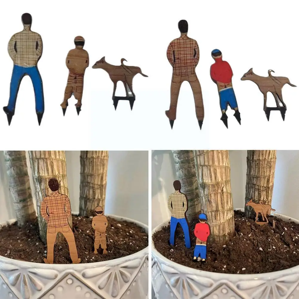 

Funny Plant Labels Garden Tags Plants Wooden Plant Sign Decoration Decor Tags Day Plant Garden Markers Father's Y5n7