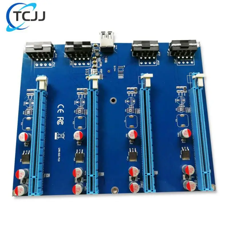 

Портативный 1-4 порта Pci Express коммутатор синий слот Pci-e 16x плата Plug And Play офисные аксессуары мини легкий металл