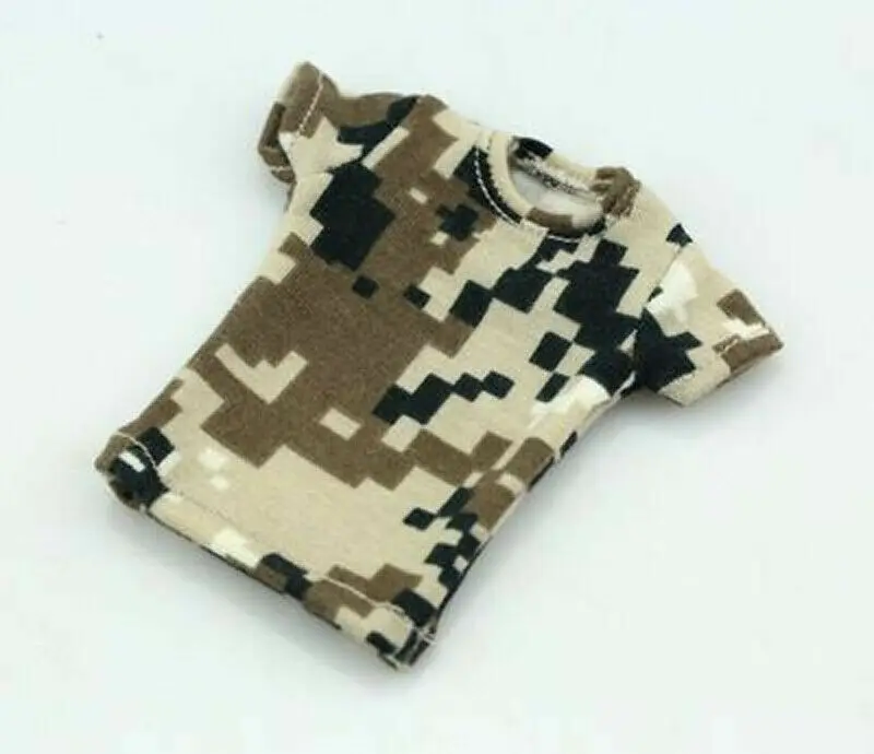 

1/6 Light Camouflage Fashion Male Soldier Solid Color Base Short-sleeve T-shirt