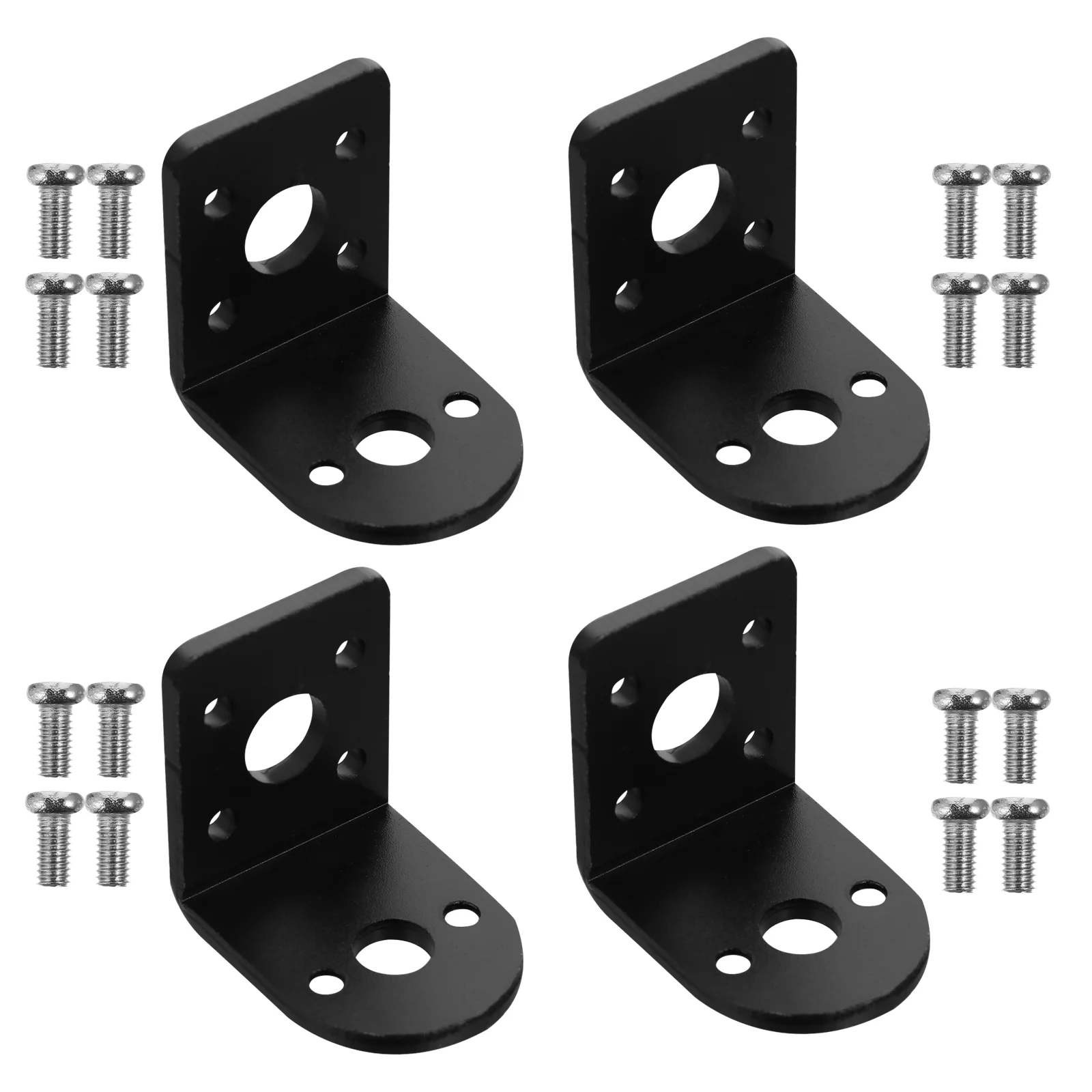 

4 Sets Bracket Motor Accessories Fixed Metal Small Aluminum Mount Alloy Horizontal Mounting