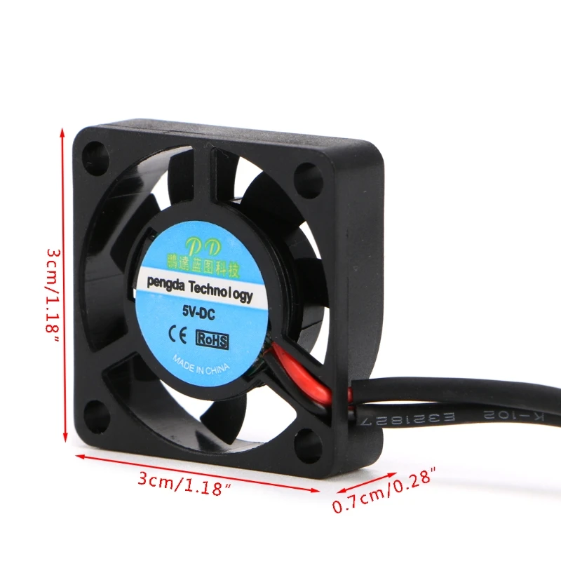 

DC 5V/12V 30x30x7mm Small 2Pin Brushless 2-Wire 3007S Axial Cooler Cooling Fan Dropship