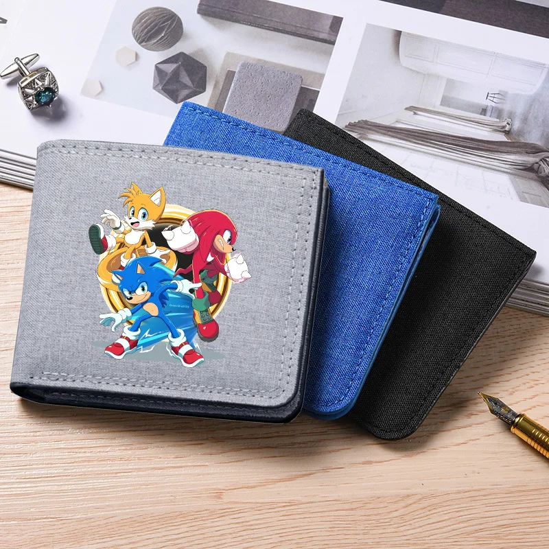 Мужские кошельки Sonics мужские с рисунком аниме милый кошелек графическим принтом