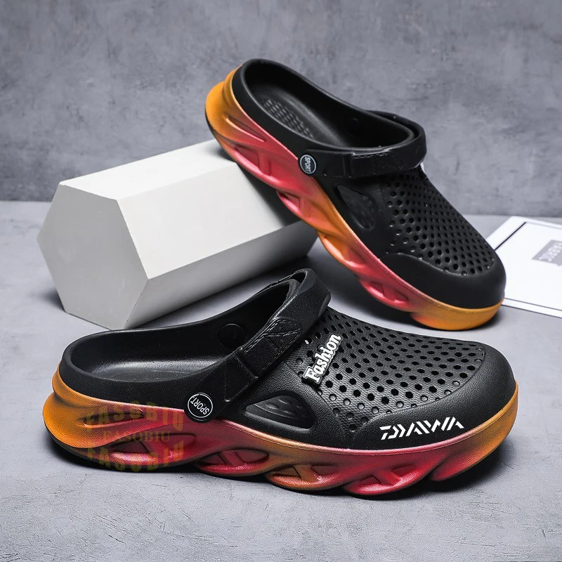 

Мужская обувь для активного отдыха, нескользящая Спортивная износостойкая Высококачественная летняя пляжная обувь, резиновая дышащая обу...