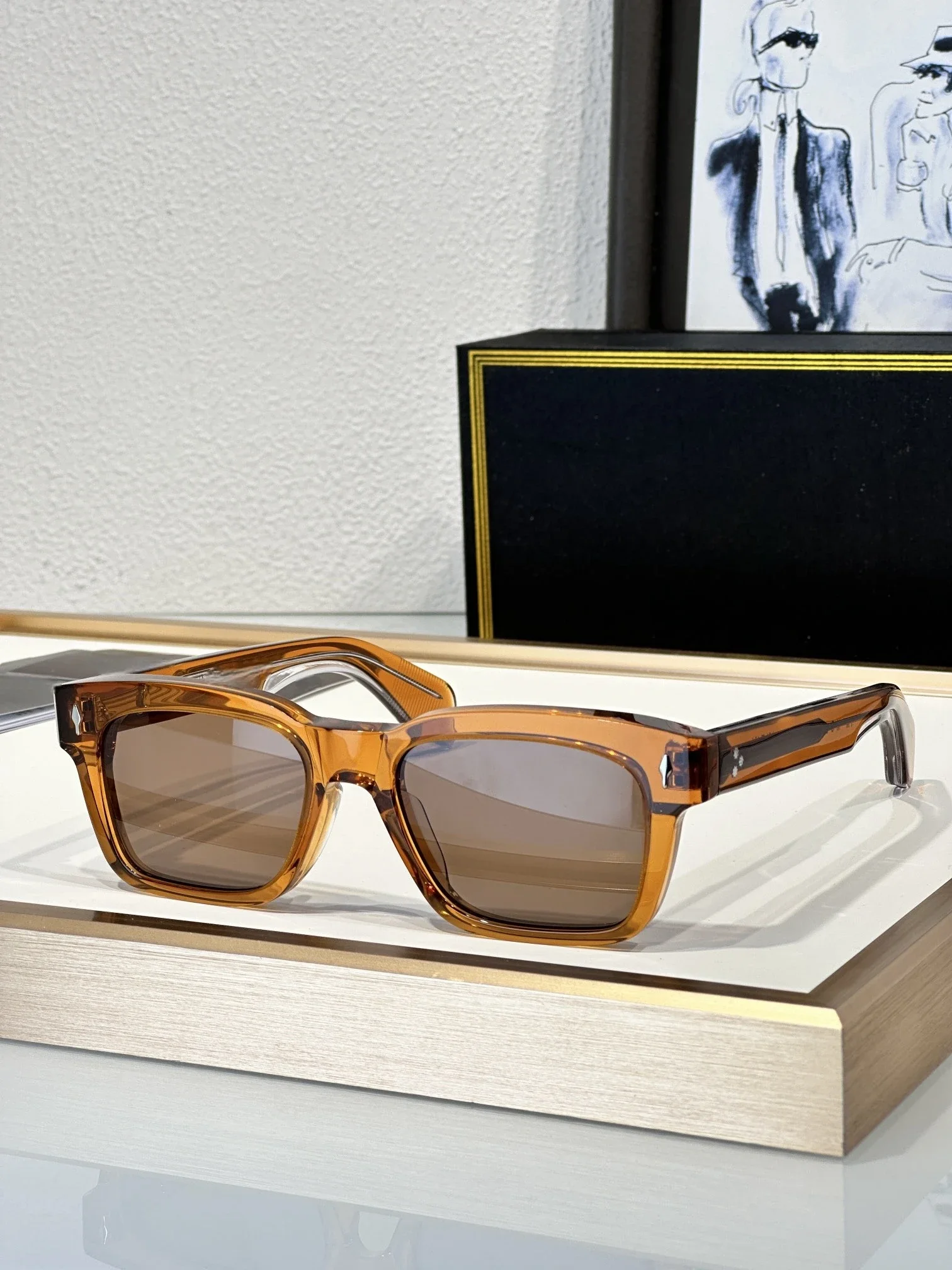 Ацетатные квадратные JMM мужские модные дизайнерские очки уличные женские