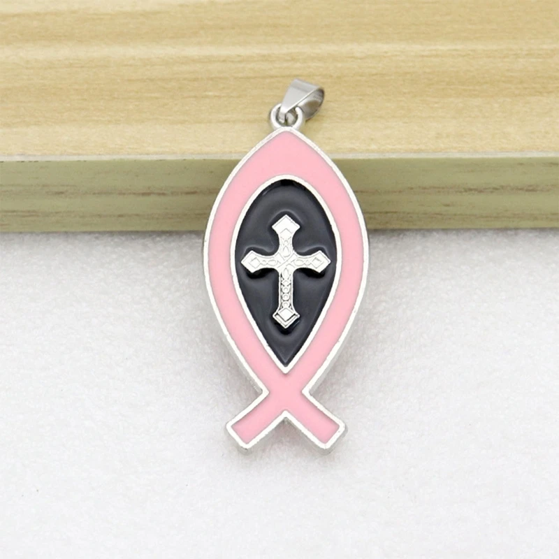 Double Side Cross Necklace Metal Catholic Pendant Religious Hanging Ornament for Women Men Birthday Holy Gift Supplies Accessory |