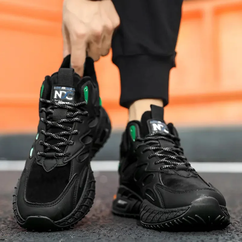 Winter Trendy Running Shoes Plus Velvet Thickened Warm Casual Sneakers Thick Sole Non-slip Comfortable Outdoor Sports Men Shoes