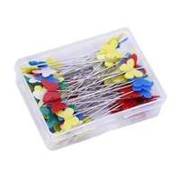 100pcsbox color plum large head pin embroidery patchwork pins sewing positioning needle marker pins cross stitch sewing tool