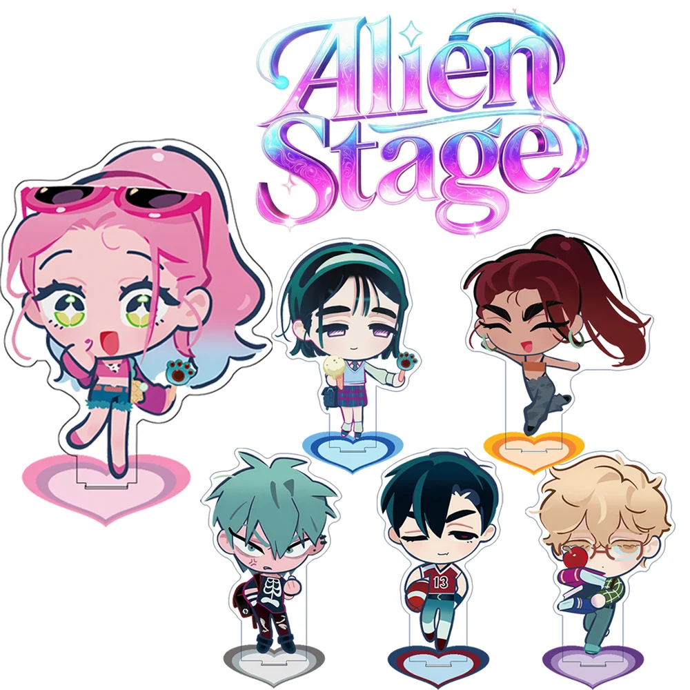 Фото Акриловый брелок-подставка 10 см с персонажами аниме Alien Stage: Find your Plus One, Mizi, Sua, Till, Ivan, Luka, Hyuna, Kawaii. Сувениры для всех персонажей. №1