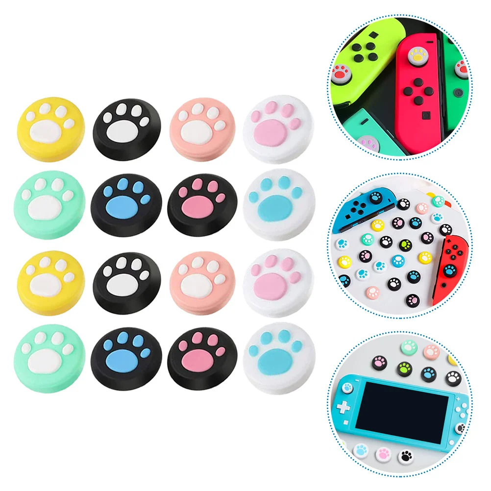 

16 Pcs Powder Foundation Joystick Thumbsticks Caps Cover Game Machine Grips Button Covers