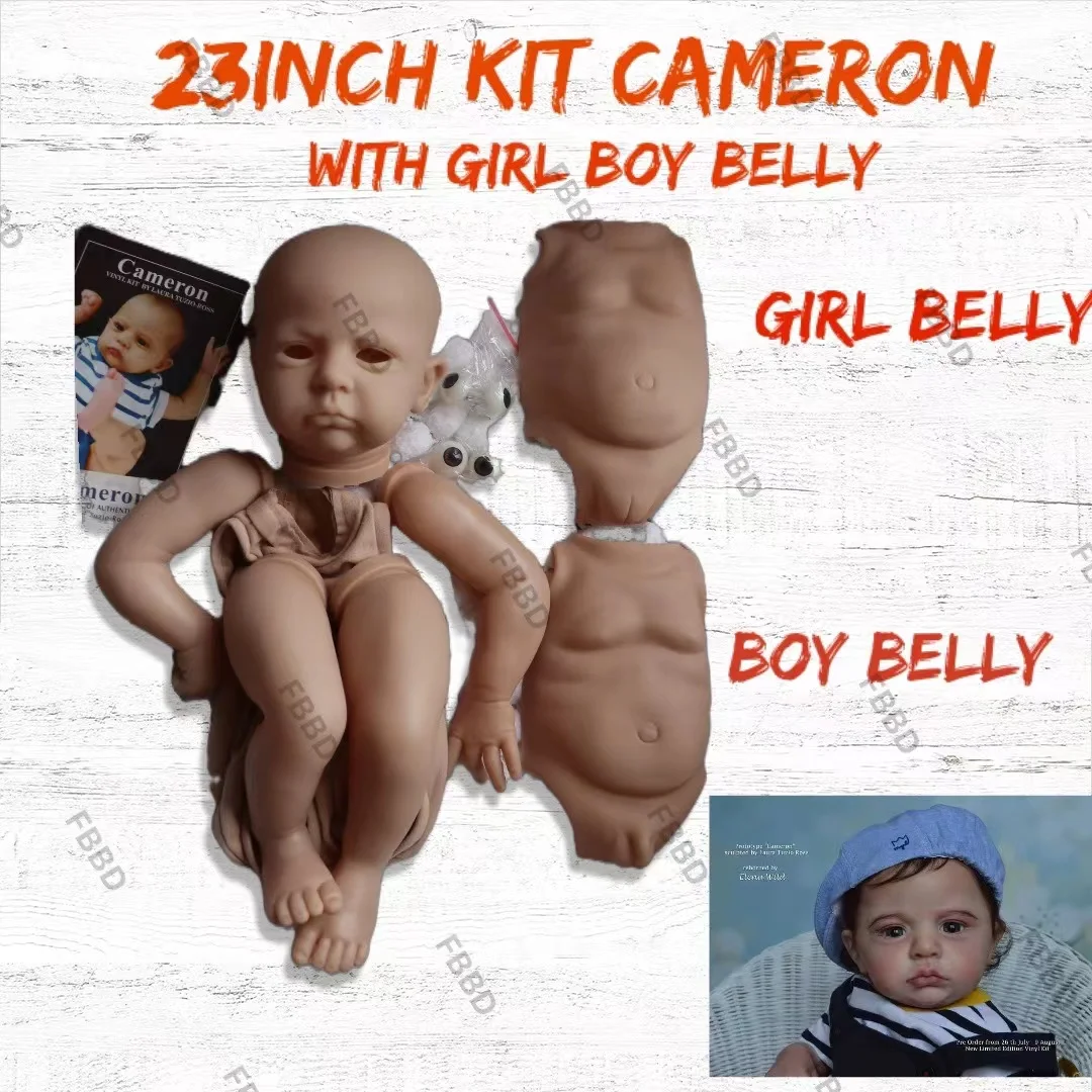 

【Choose Boy/girl Belly】FBBD 23inch Reborn Baby Doll Kit Cameron By Laura Tuzio Ross Unpainted Kit Limited Edition With Coa