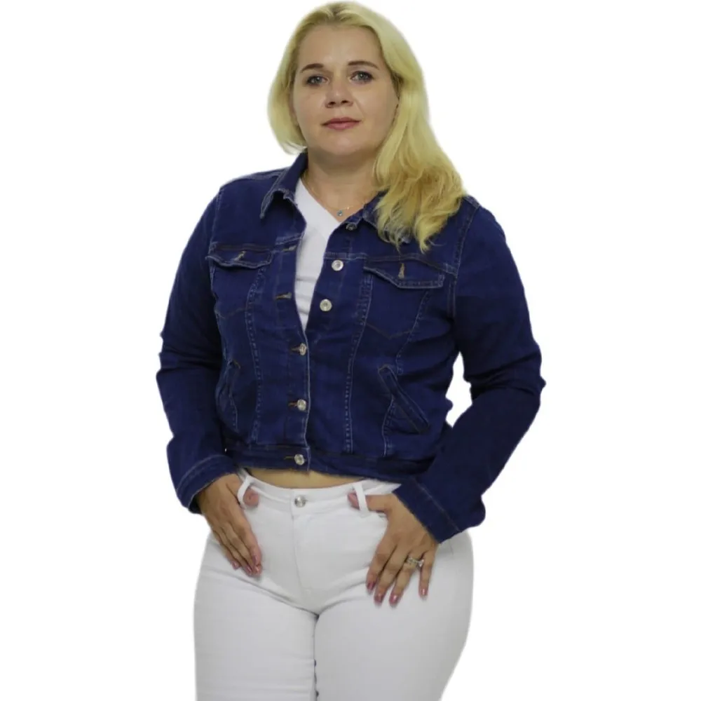 

Dorlie, женская одежда большого размера, джинсовая куртка, темные джинсы