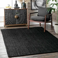 jute rug 100 natural jute style rug black reversible braided modern rustic look