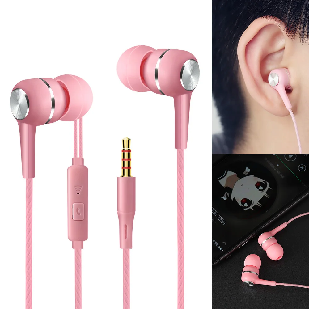 

1Pcs Wired Super Bass Crack Colorful Headset Earbud With Microphone Hands Free For Samsung VPB S12 Sport Earphone 3.5mm