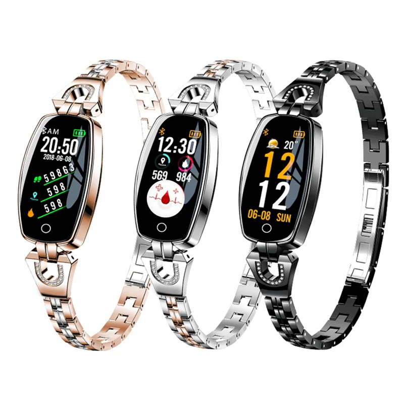 

Fashion Women Smart Watch 0.96" OLED Heart Rate Blood Pressure Monitor Pedometer Fitness Tracker Waterproof Smartwatch