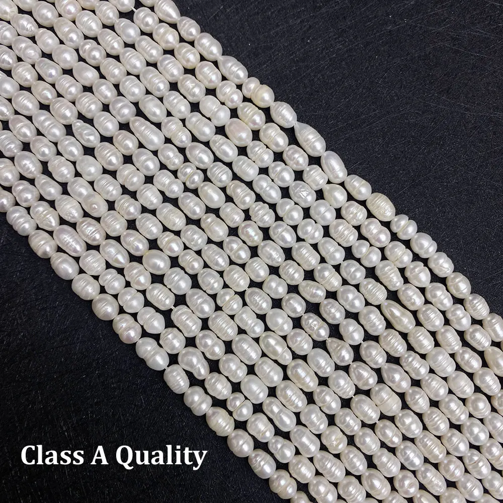 Ожерелье из натурального пресноводного жемчуга бусины класса A-AAA жемчуг в форме