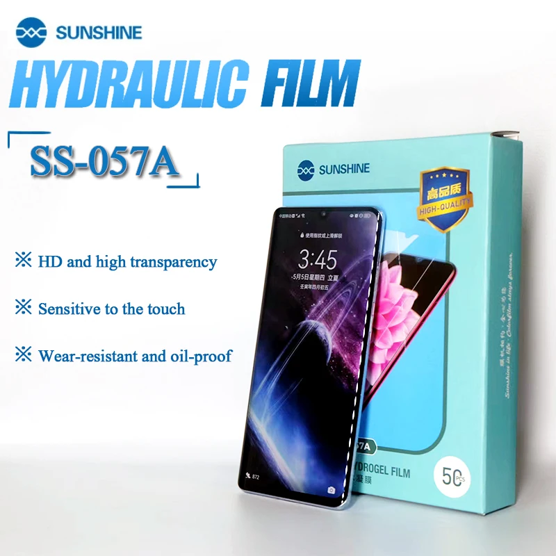 

SUNSHINE SS-057A Flexible hydraulic film for mobile phones Screen Front Film Protector sheet Cut For Auto Film Cutting Machine