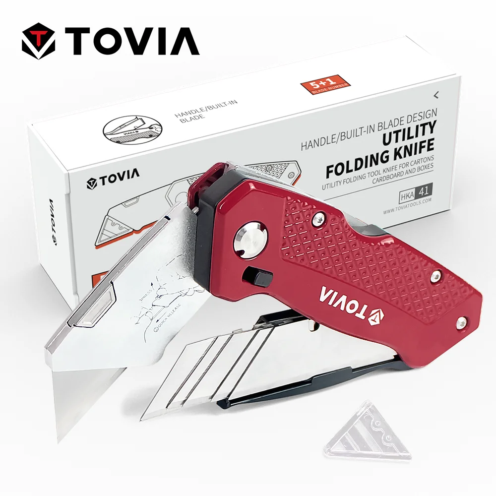 Складной нож TOVIA с 5 лезвиями универсальный резец электрика лезвие для хранения