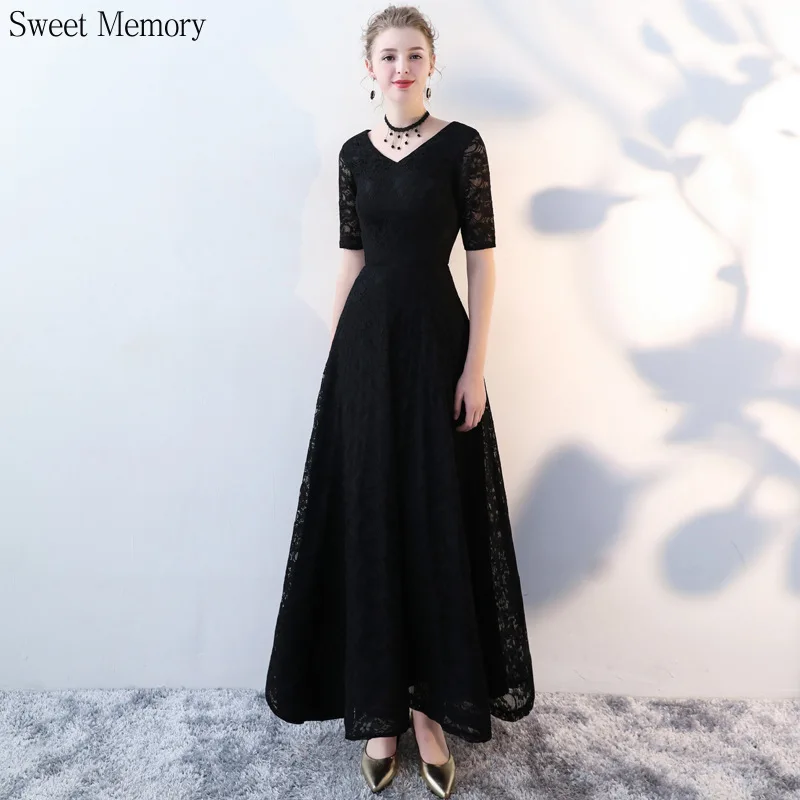 Платье для матери невесты N1127 винтажное черное кружевное платье подружки
