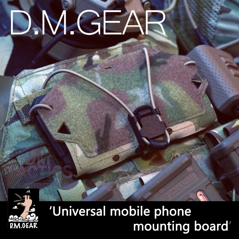 DMGear Tactical Mobile Phone Admin Panel FCSK Molle Hoop Smartphone Pouch Holder Carrier Military Map Bag Hunt Gear Accessory