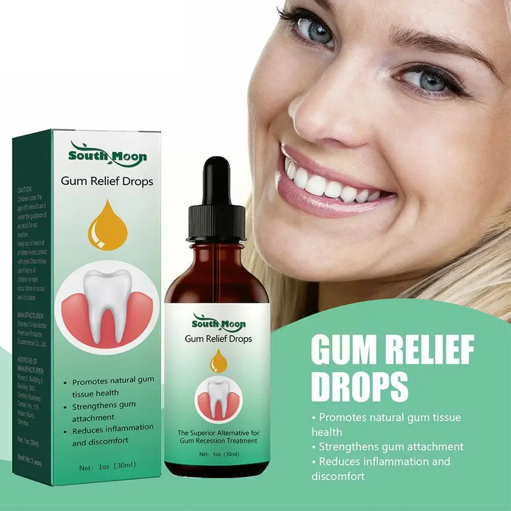 

30ml Gum Regrowth Drops Relieve Mouth Periodontal Gum Bad Antibacteria Oral Pain Clean Care Treatment Breat G4E4