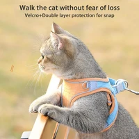 pet cat harnesses vest reflective cat dog harness and leash set pet chest strap walking lead leas cat and dog leash