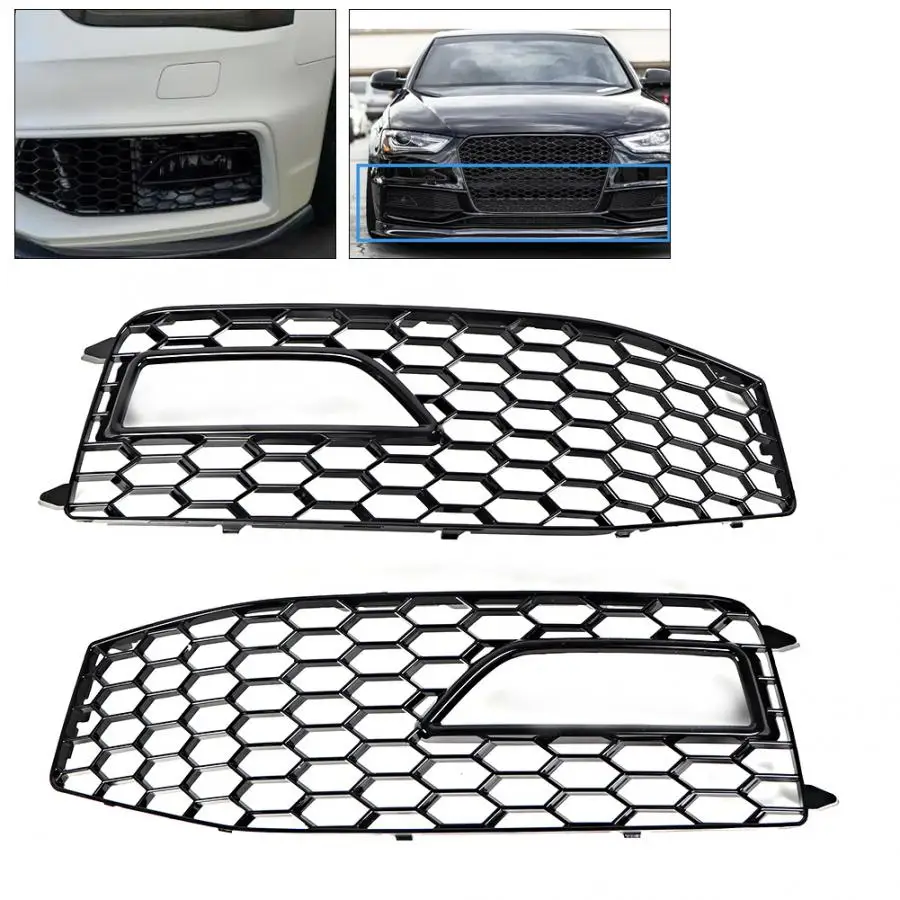 

Car Modification Tool Front Bumper Fog Light Grilles Fit for Audi A4 S4 B8.5 2013 2014 2015 car accessories fast ship